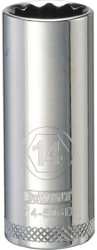 Metric Deep Socket, 12-Point, 3/8 In. Drive, 14mm