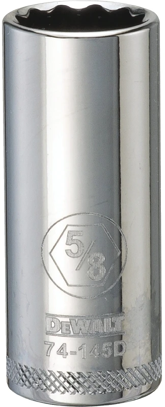SAE Socket, Deep, 12-Point, 5/8 In., 3/8 In. Drive