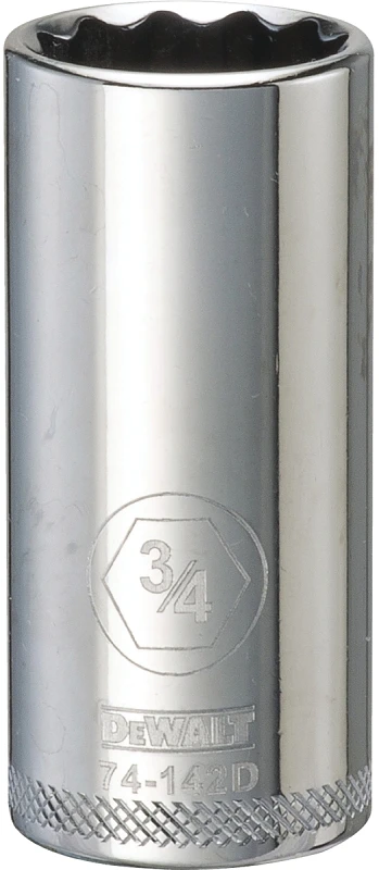 SAE Socket, Deep, 12-Point, 3/4 In., 3/8 In. Drive