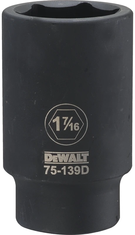 SAE Deep Impact Socket, 6-Point, 3/4 In. Drive, 1-7/16 In.
