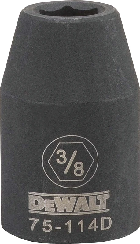 SAE Impact Socket, 6-Point, Black Oxide, 1/2 In. Drive, 3/8 In.