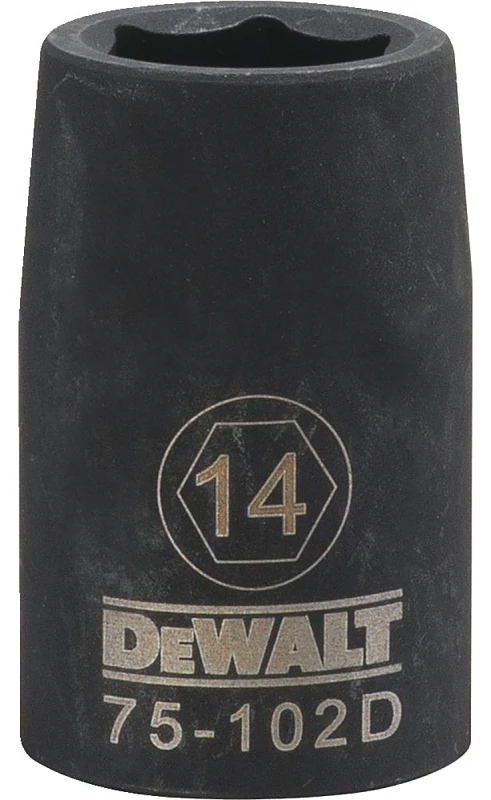 Metric Impact Socket, 6-Point, Black Oxide, 1/2 In. Drive, 14mm