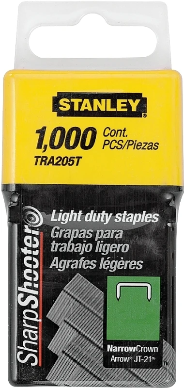 Sharpshooter Light-duty Narrow Crown Staple 1/4 In. (1000 Pk) Model Tra204t