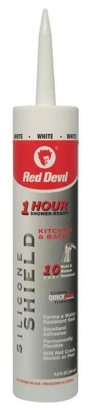 Silicone Shield Kitchen/Bath Sealant, White, 9-oz.