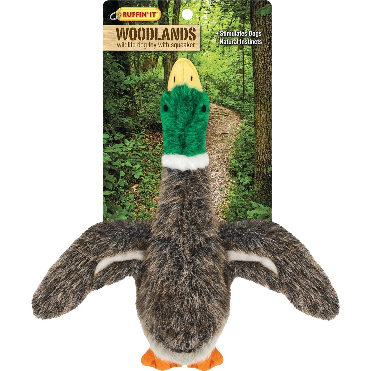 Dog Toy, Plush Mallard Duck, Small