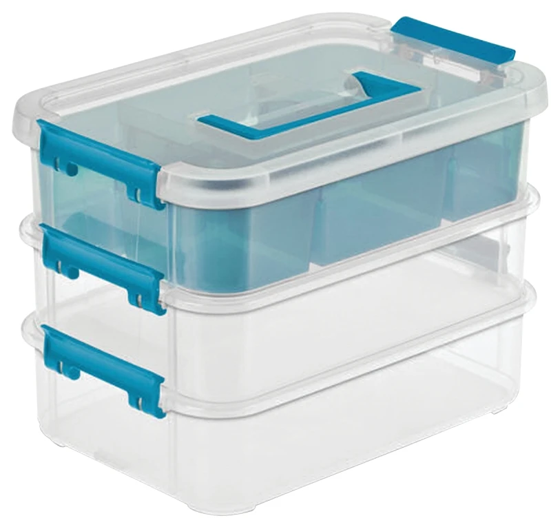 Stack & Carry 3-Layer Handle Box With Tray