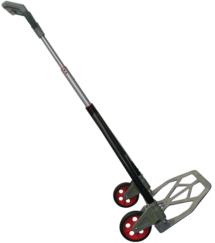 155 Lbs Telescoping Hand Truck With Ergonomic Grip And Folding Wheels