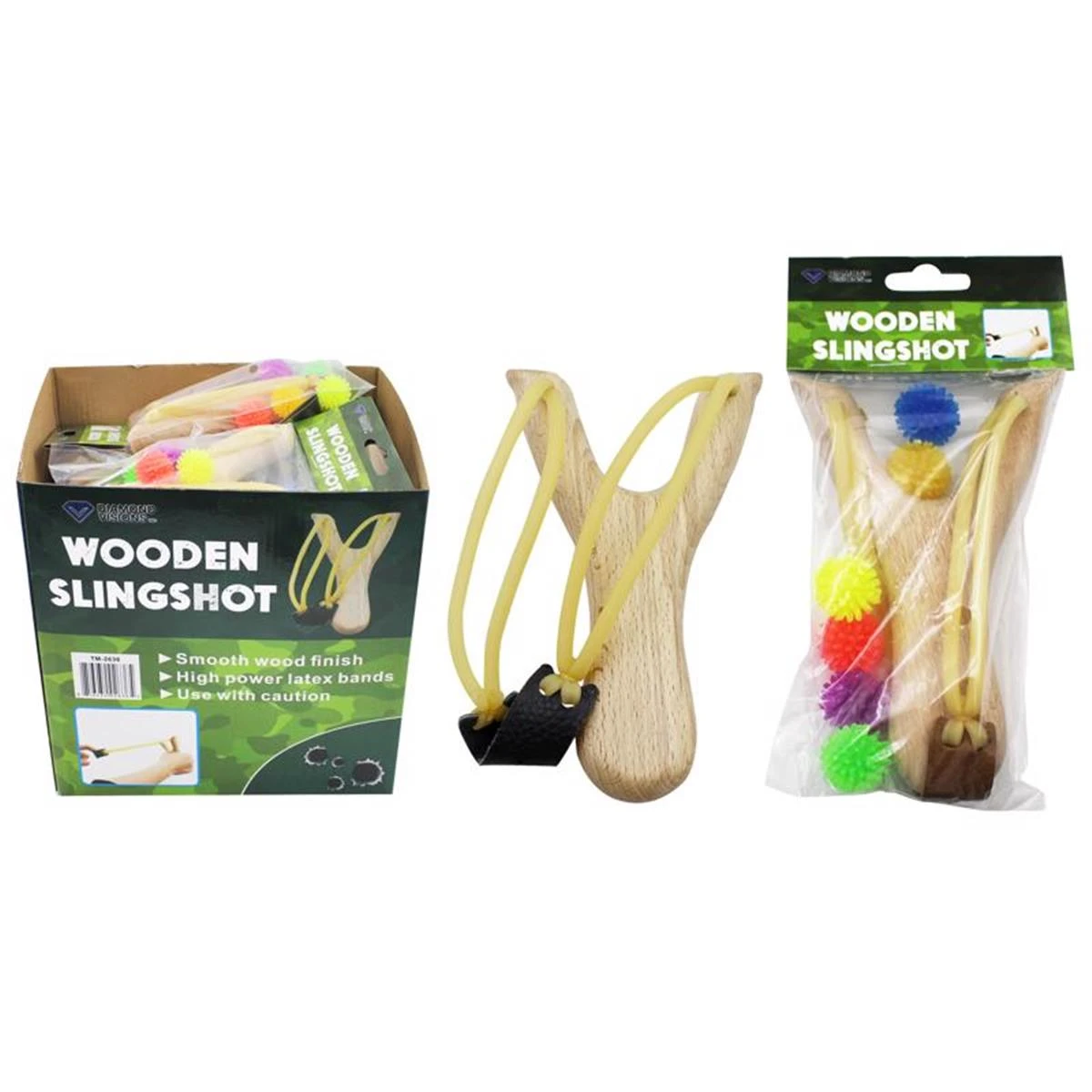 Diamond Visions Sling Shot With Silicone Balls, Wood/silicone, Model Tm ...