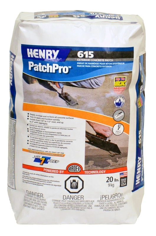 Patchpro 615 Exterior Concrete Patch, 20 Pounds - Trowel-grade Repair Solution
