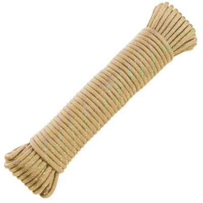 5/32" Diameter X 30' Length Tan Diamond Braided Poly Paracord - Model Npc1830cs
