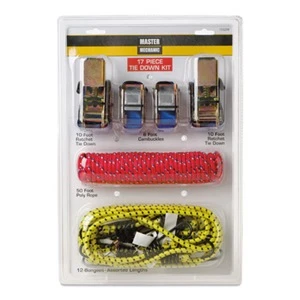 111111 17-piece Heavy-duty Tie Down Kit For Secure Transport
