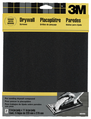 3M Drywall Medium Grade 9 In. x 11 In. Sanding Screen (2-Pack)