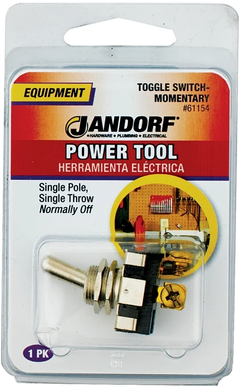 15a Single Pole Toggle Power Tool Switch Silver Spst 1 Pk Model 61154