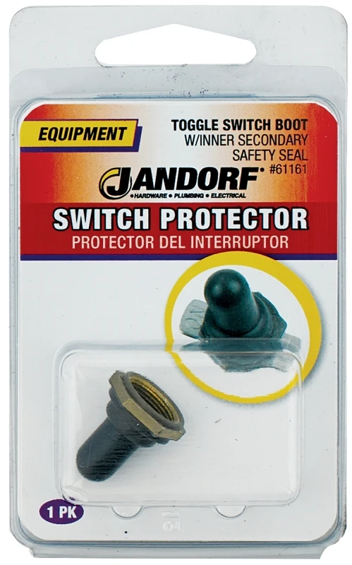 Toggle Switch Half Boot Black 1 Pk, Model 61161, 15/32-32ns-2b Thread Size