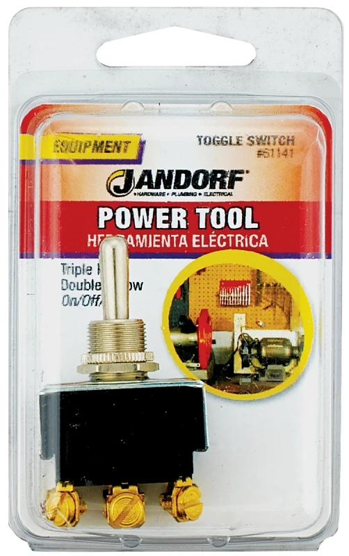 15a Three Pole Toggle Power Tool Switch Silver 1 Pk, Model 61141, Tpdt