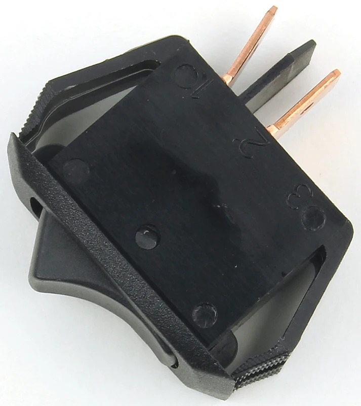 16a Single Pole Rocker Appliance Switch Black Spst 2 Tab Terminals 1 Pk