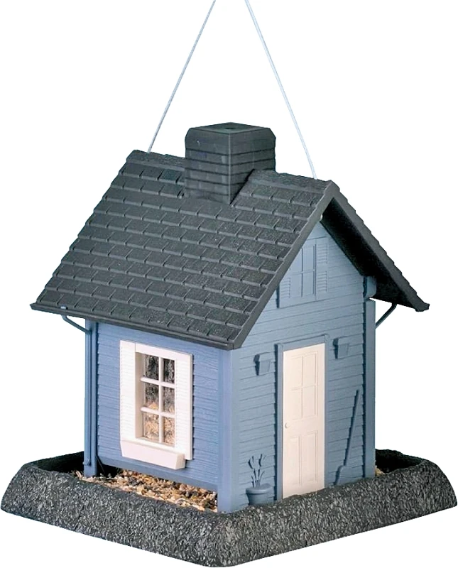 Blue Cottage Bird Feeder