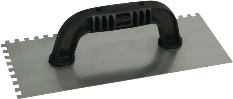 11 X 4.5-inch Square-notch Trowel With Plastic Handle And Steel Blade