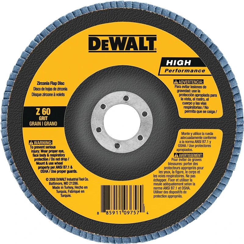 4-inch 60-grit Zirconia Flap Disc Dw8302 For Heavy-duty Grinding