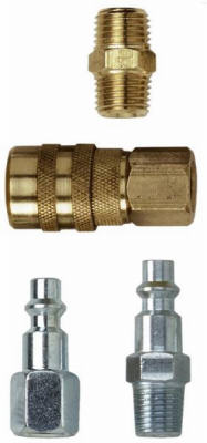 4 Piece Steel Connector Kit For Air Compressors And Tools