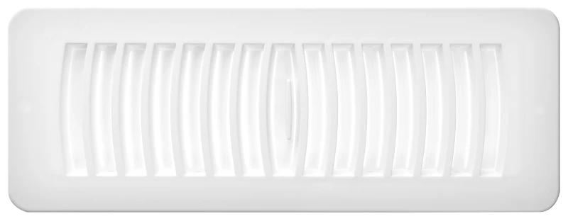 Top Flat Floor Register 4" X 10" White Polystyrene For Ceiling Installation