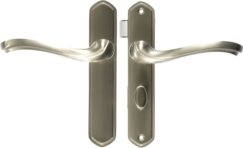 Castellan Surface Latch Set In Satin Nickel For Storm Doors, Model Vca112sn