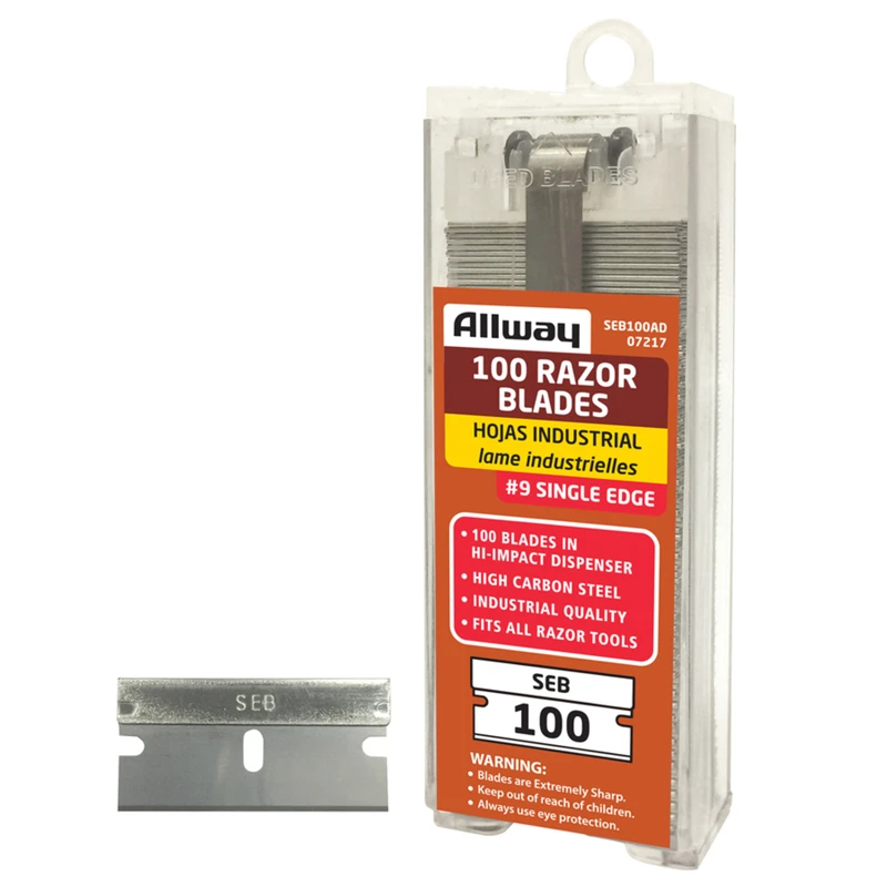 Allway Steel Single Edge Razor Blade 1-9/16 In. L 100 Pk - Model Seb100ad