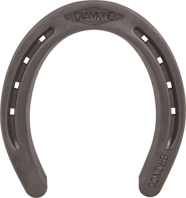 Plain Bronco Horseshoe, Model 0plainb, 5/16 In Thick, Steel Construction