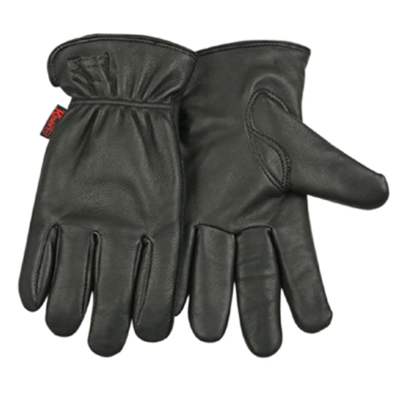 Men's Outdoor Deerskin Driver Work Gloves With Thermal Lining - Size Medium