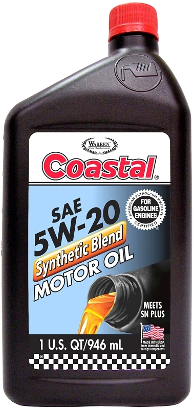01601 Synthetic Blend Motor Oil 5w-20, 946 Ml For High-performance Engines