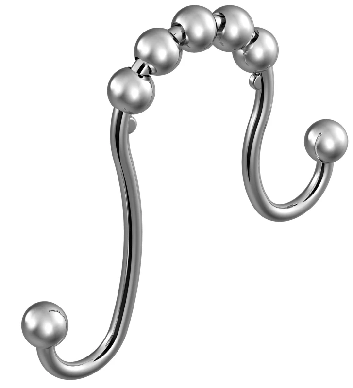 Sr2201ch Chrome Shower Curtain Rings 12 Pk - Elegant Design For Home