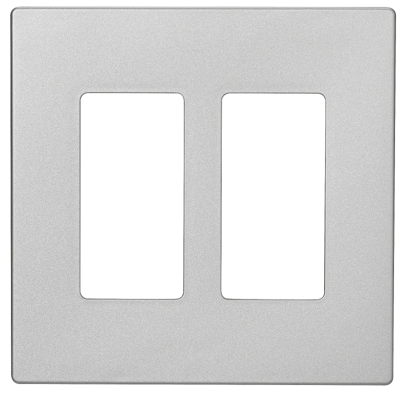 Designer 2-gang Screwless Wallplate In Silver Granite - Model Pjs262sg-sp-l