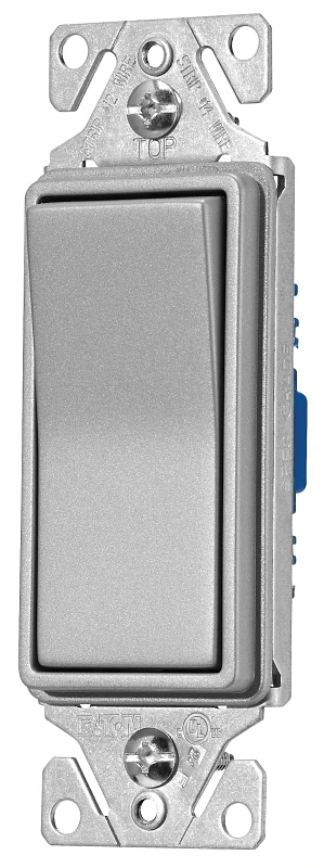 Single Pole Designer Switch 15a 120/277v In Silver Granite - Model 7501sg-k-l