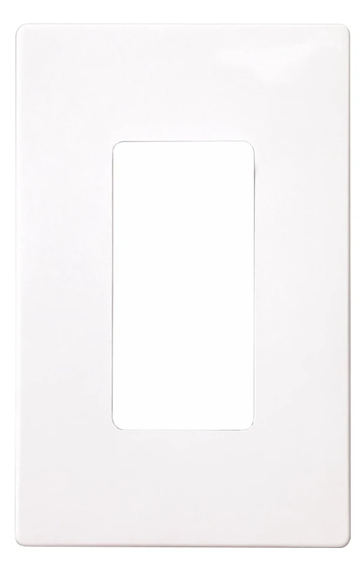 Mid-size Screwless Decorator Wall Plate - Single Gang - White - Model Pjs26w