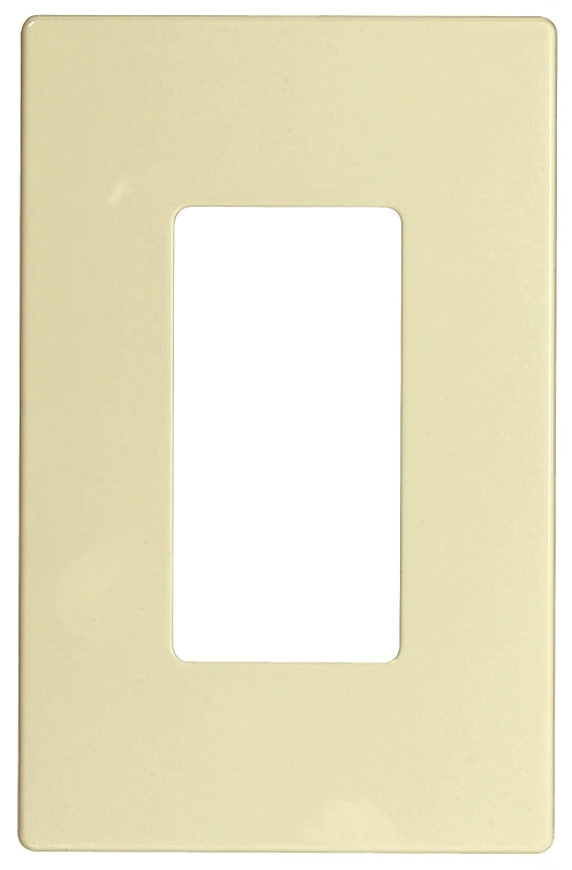 1-gang Screwless Decorator Wall Plate - Light Almond Polycarbonate - Model Pjs26la