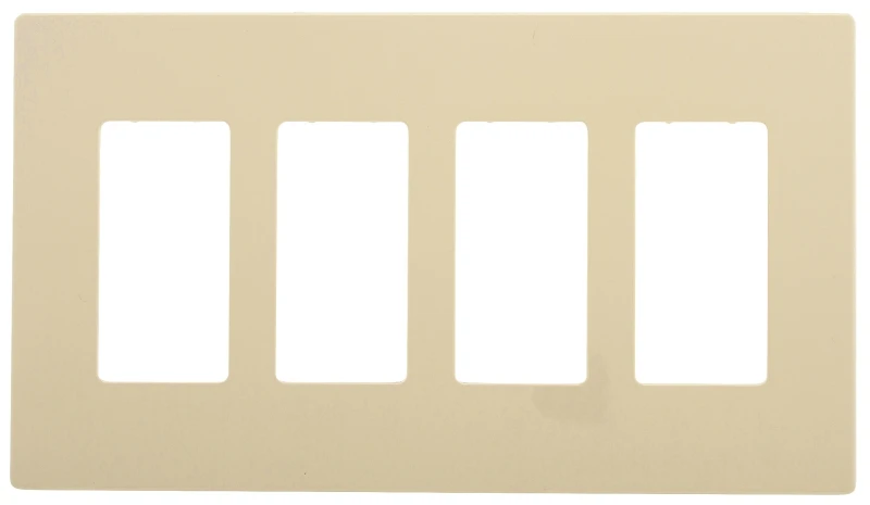4-gang Screwless Decorator Wall Plate - Light Almond Finish, Model Pjs264la