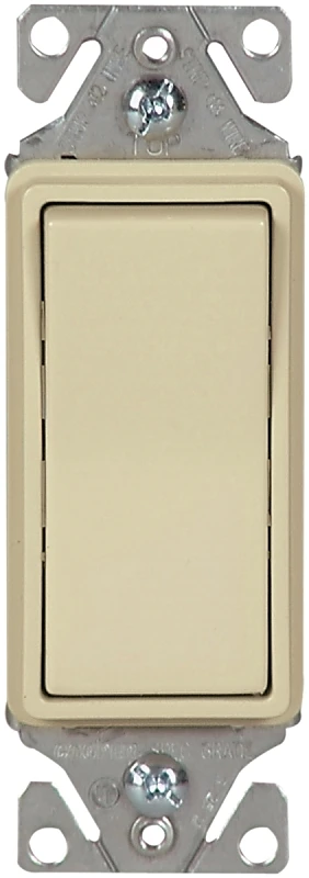 15 Amp 120/277-volt Heavy-duty Single-pole Decorator Lighted Rocker Switch, Ivory