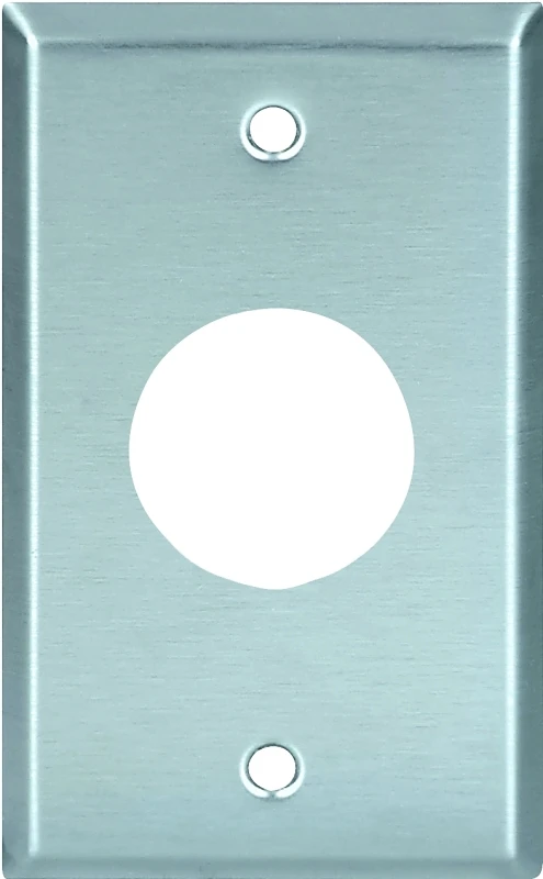 Stainless Steel Single Gang Receptacle Wall Plate - Model 93091-box