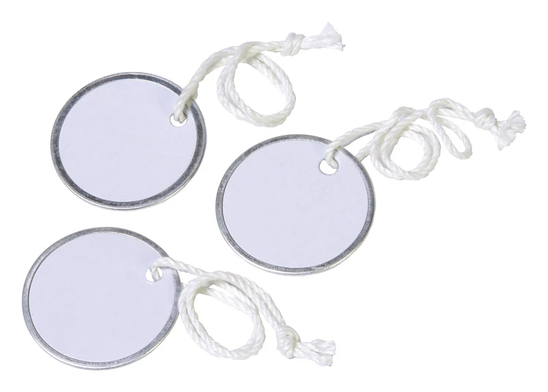 Hy-ko 1-1/4 In. Diameter Metal/paper White String Key Tag - Model Kb145-250