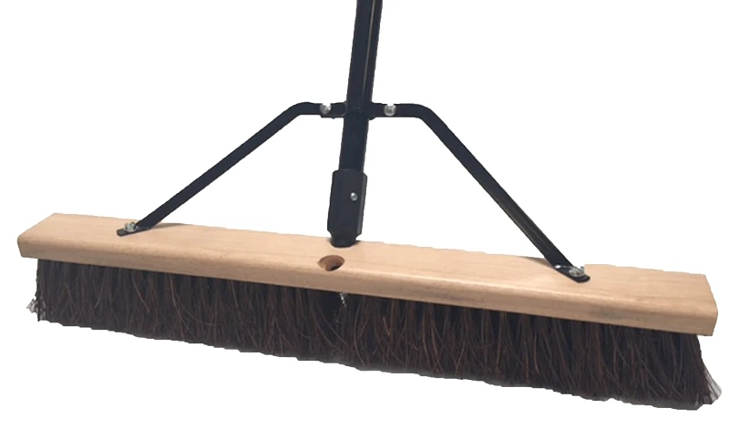 93220 24 In Push Broom With Steel Handle And Palmyra Bristles