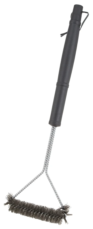 Wide Head Grill Brush, 18 In Length, 6-3/4 In Width, Stainless Steel Bristles