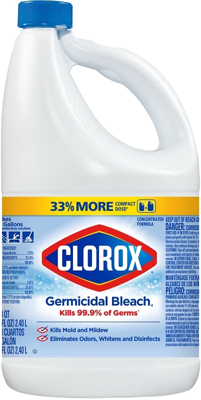 Germicidal Bleach 81 Ounce Liquid - Powerful Disinfectant For Home And School
