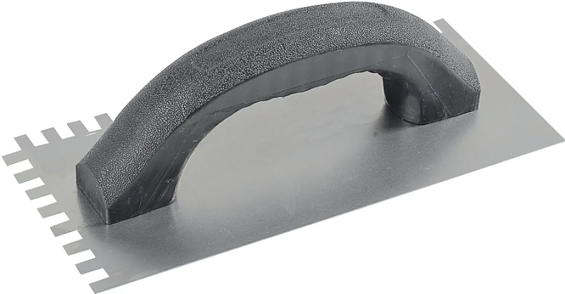 9 In. X 1/2 In. X 1/2 In. Square-notch Flooring Trowel With Ergonomic Handle