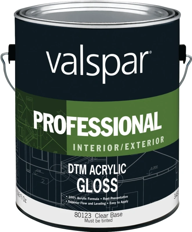 80123 Acrylic Direct To Metal Paint, Clear Base, 1 Gallon Container