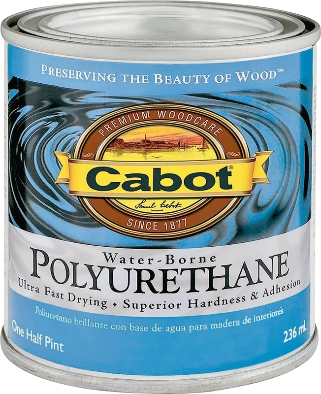 8082 Water-borne Interior Polyurethane Paint, Clear Finish, 0.5 Pint Can