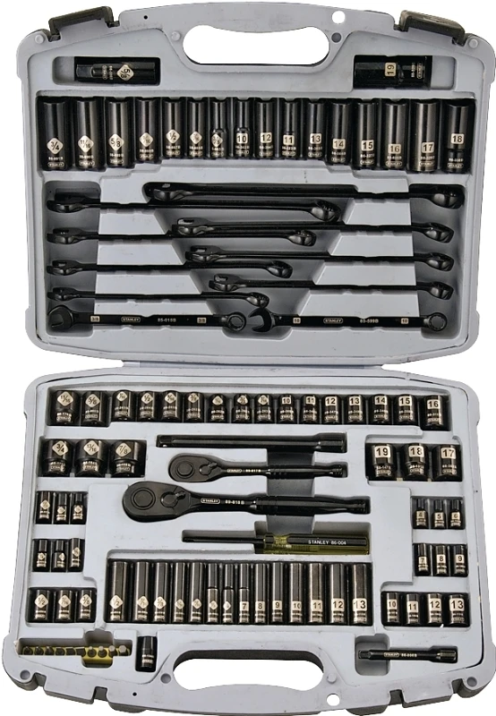 99-piece Black Chrome Laser Etched Socket Set With 1/4 In. X 3/8 In. Drives