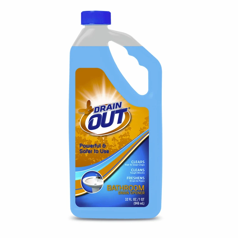 Drain Out Bathroom Drain Opener 32 Ounce - Powerful Eco-friendly Formula