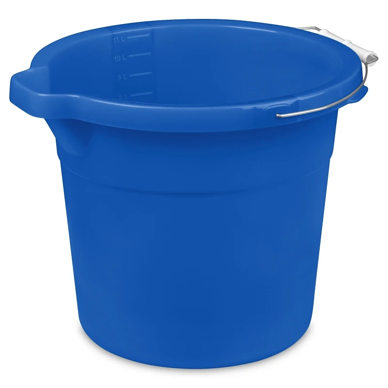 11234312 12 Quart Spout Pail With Metal Handle And Comfortable Grip