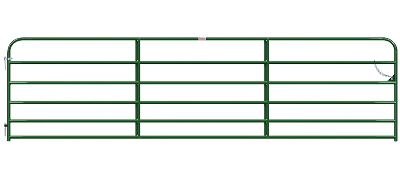 40130162 Utility Gate, 192 In W X 50 In H, 20 Gauge Frame, Green