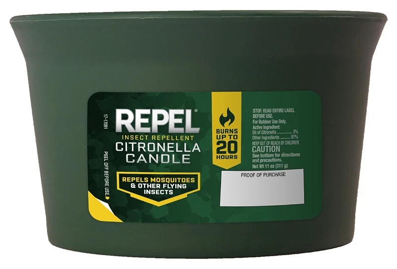 Citronella Candle Fresh Rain Scent 11 Ounce Decorative Glass